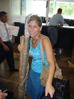 Heather at the airport.