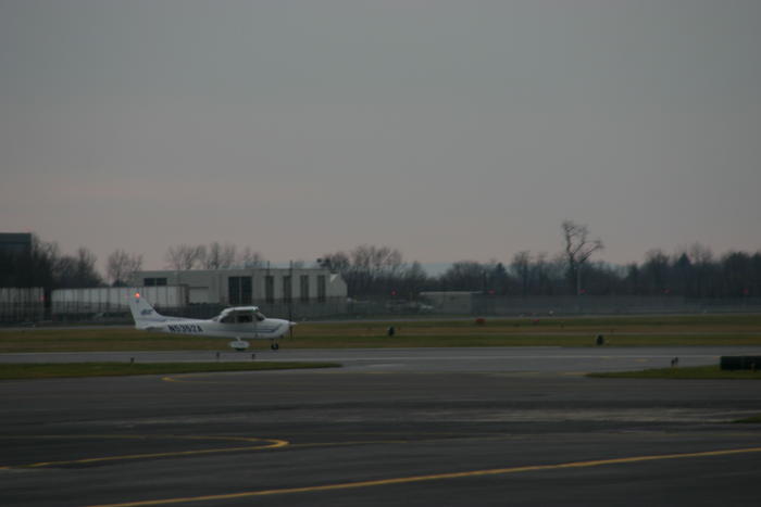 It started to snow just as we landed