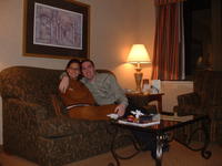 Mike and Heather watching TV